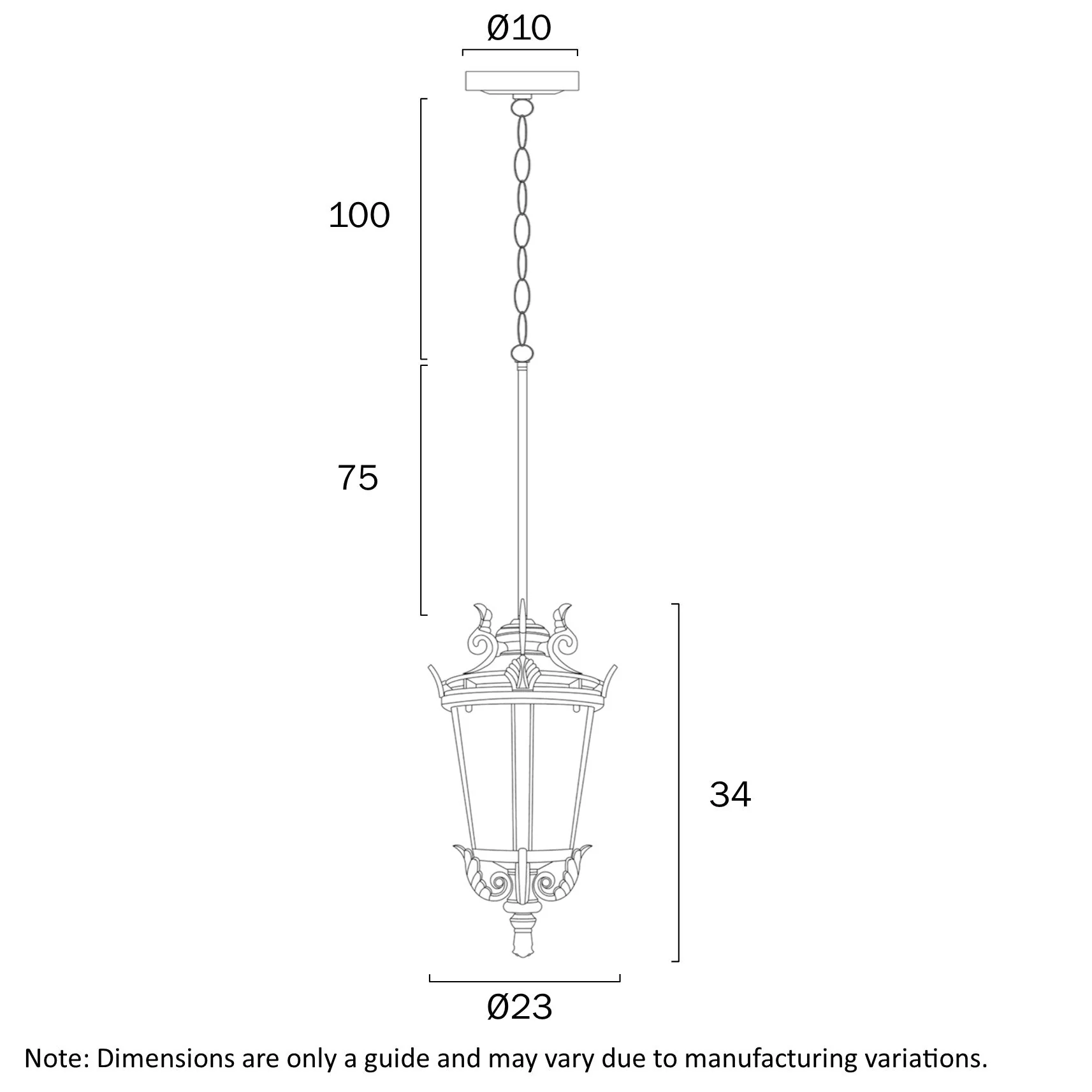 Telbix Pedral Outdoor Pendant Light in Bronze & Black | 18cm & 23cm - Image 21
