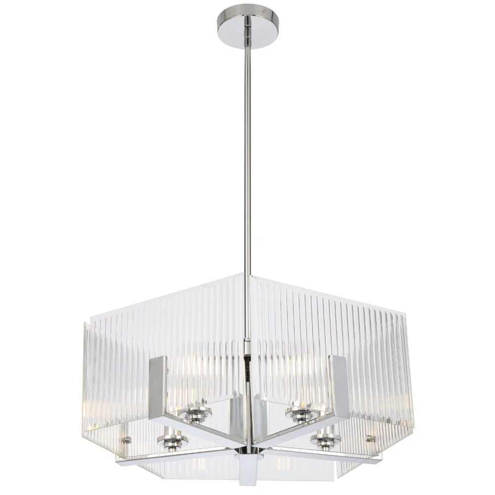 Telbix Pelion 5 Light Pendant Chrome PELION PE5-CH - Image 2