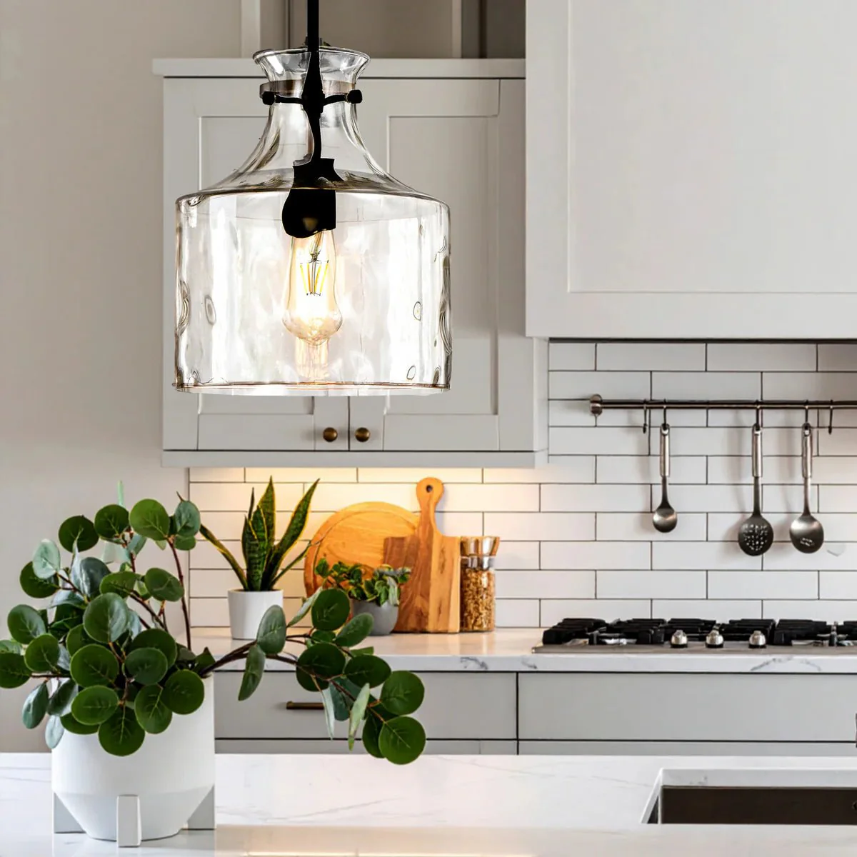 Telbix Perron 1 Light Pendant in Nickel, Black and Antique Gold - Image 8
