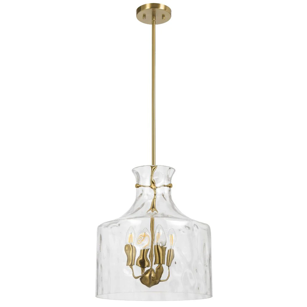 Telbix Perron 4 Light Pendant in Nickel, Black and Antique Gold - Image 4