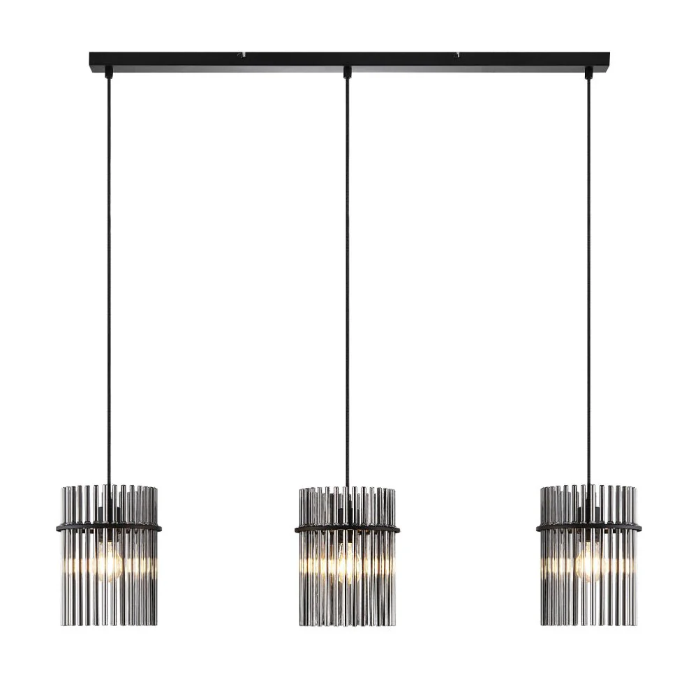 Telbix Quilo 3 Light Pendant- Black - Image 2