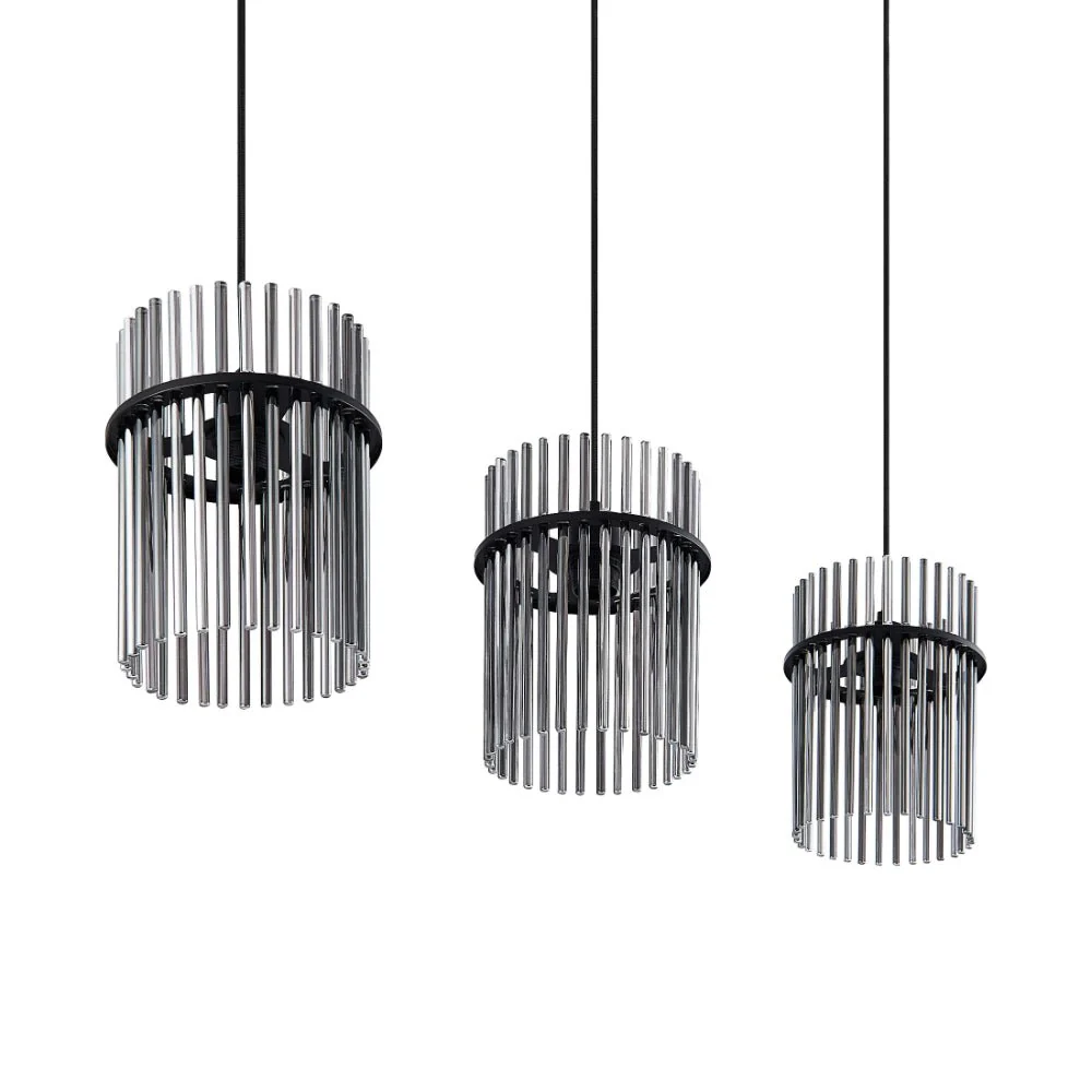 Telbix Quilo 3 Light Pendant- Black - Image 3
