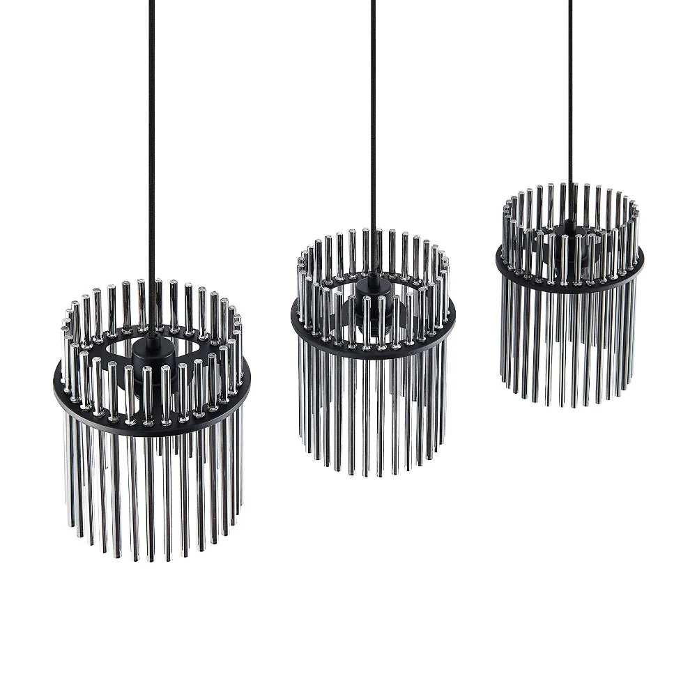 Telbix Quilo 3 Light Pendant- Black - Image 4