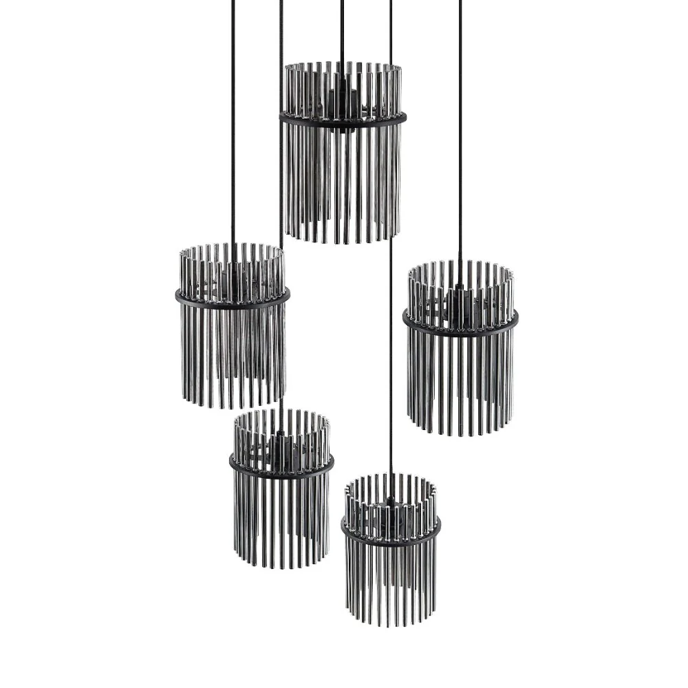 Telbix Quilo 5 Light Pendant- Black - Image 4