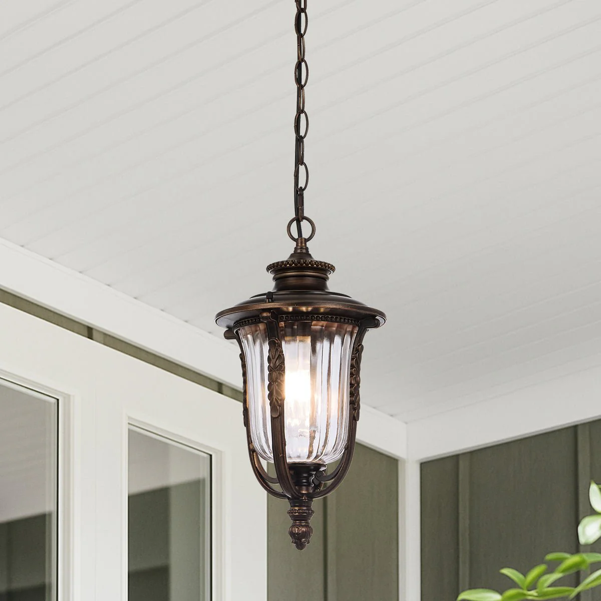 Telbix Ramiro Outdoor Pendant Light in Bronze & Black | 20cm & 25cm - Image 13