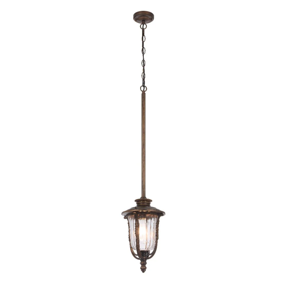 Telbix Ramiro Outdoor Pendant Light in Bronze & Black | 20cm & 25cm - Image 15