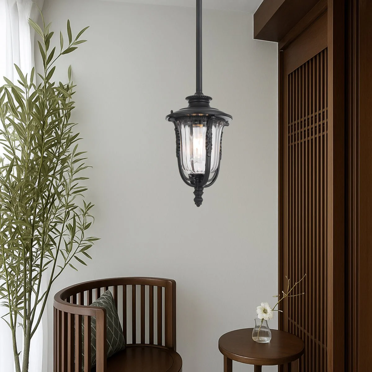 Telbix Ramiro Outdoor Pendant Light in Bronze & Black | 20cm & 25cm - Image 8