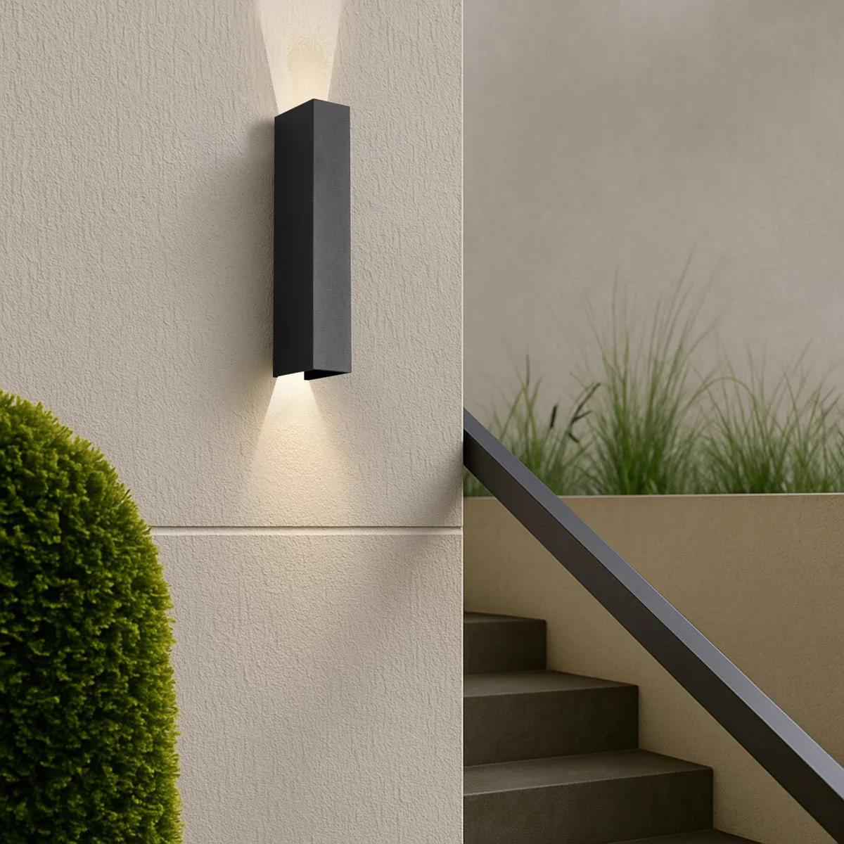 Telbix Ryland Exterior LED Up / Down Wall Light in Brass, Black and Rust - Image 6