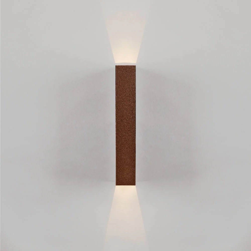 Telbix Ryland Exterior LED Up / Down Wall Light in Brass, Black and Rust - Image 7