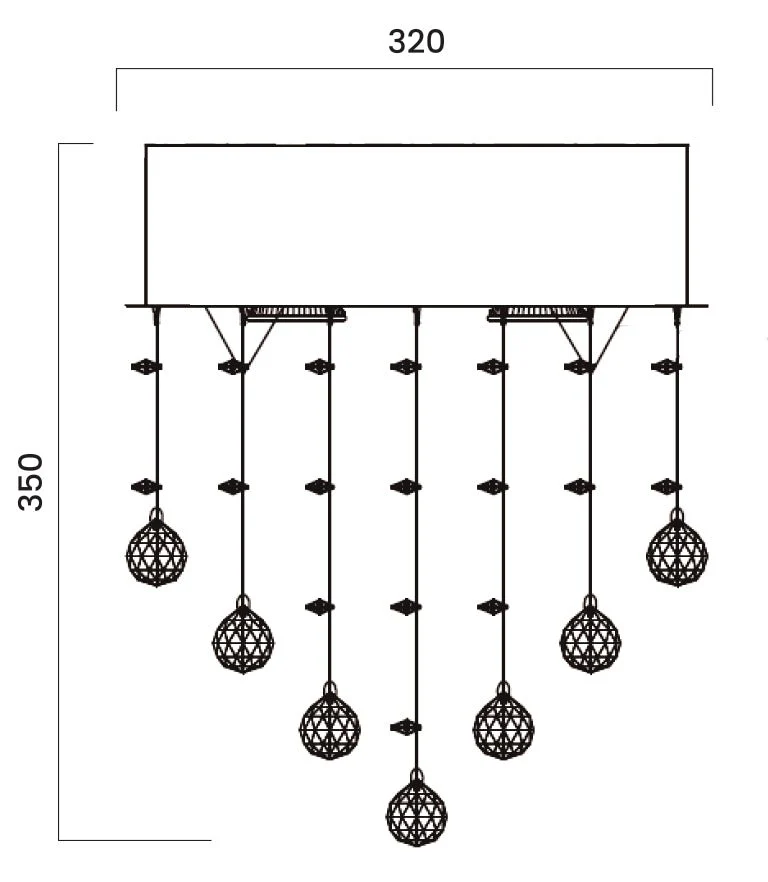 Telbix Savina 73, 45, 32CM CTC Crystal Pendant - Chrome - Image 9
