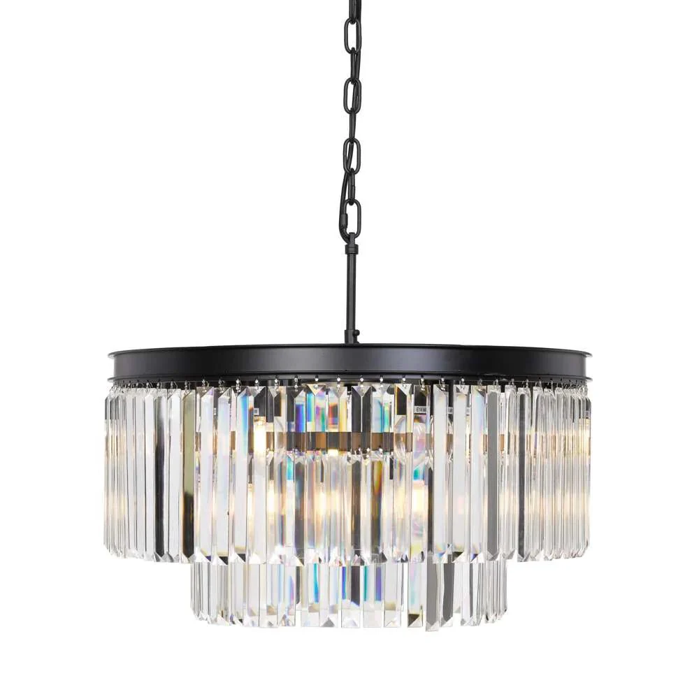 Telbix Serene 9 Lights Pendant - Black