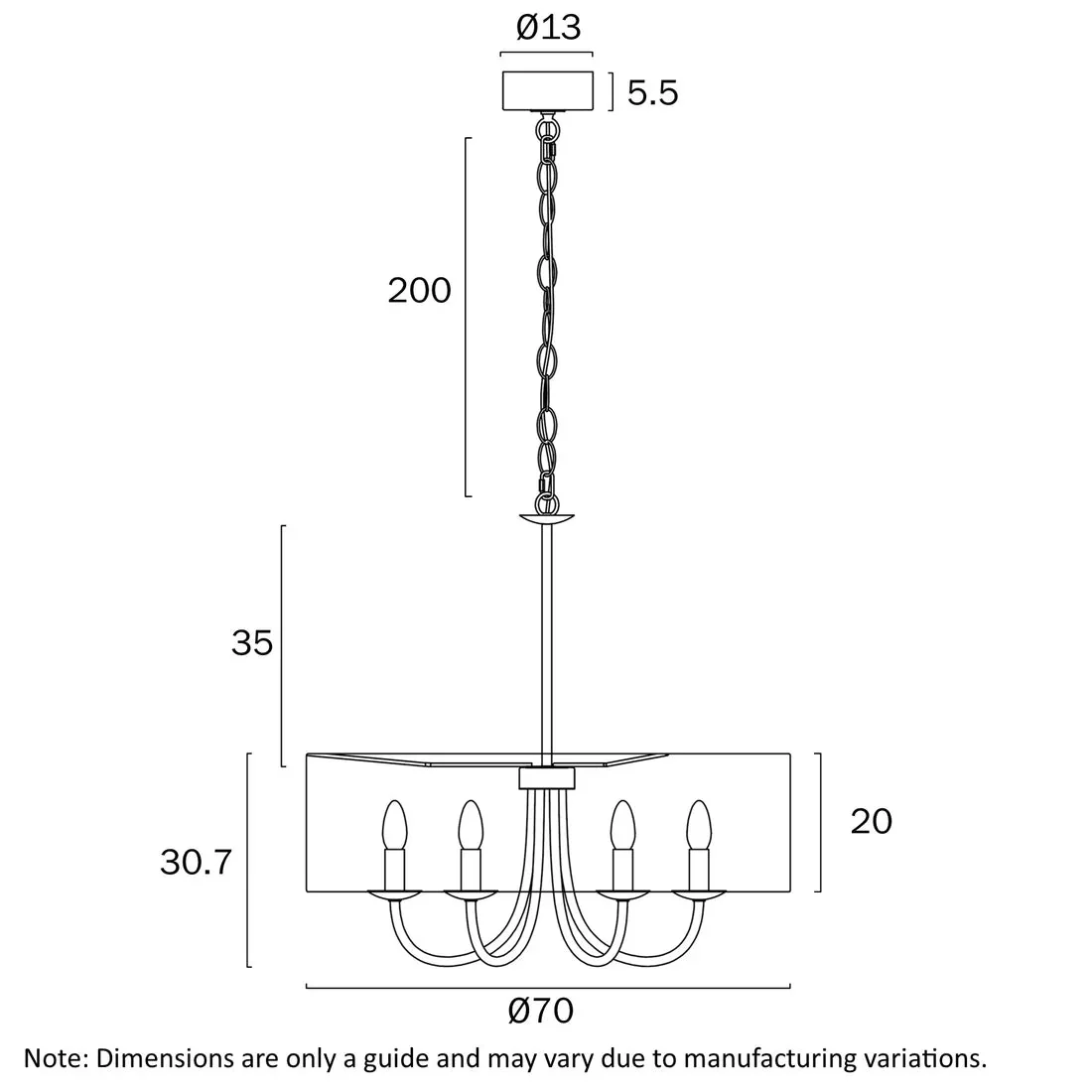 Telbix Shiron 6 Light Pendant - Image 7