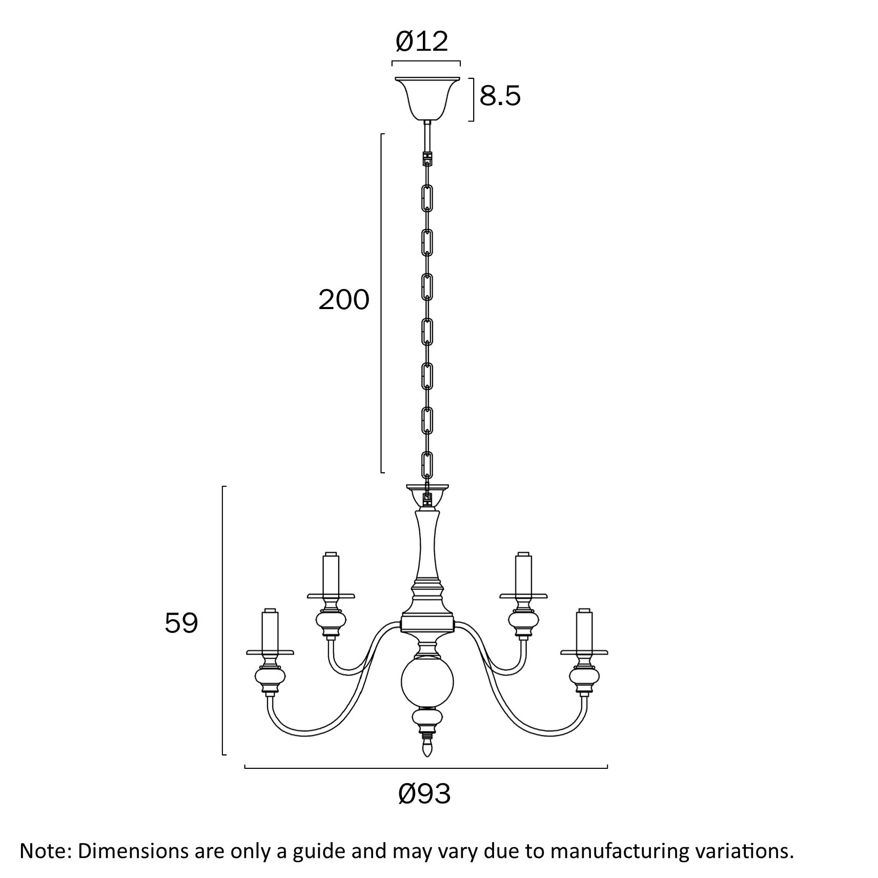 Telbix Siedel 15 Light Pendant Copper SIEDEL PE15-CP - Image 2