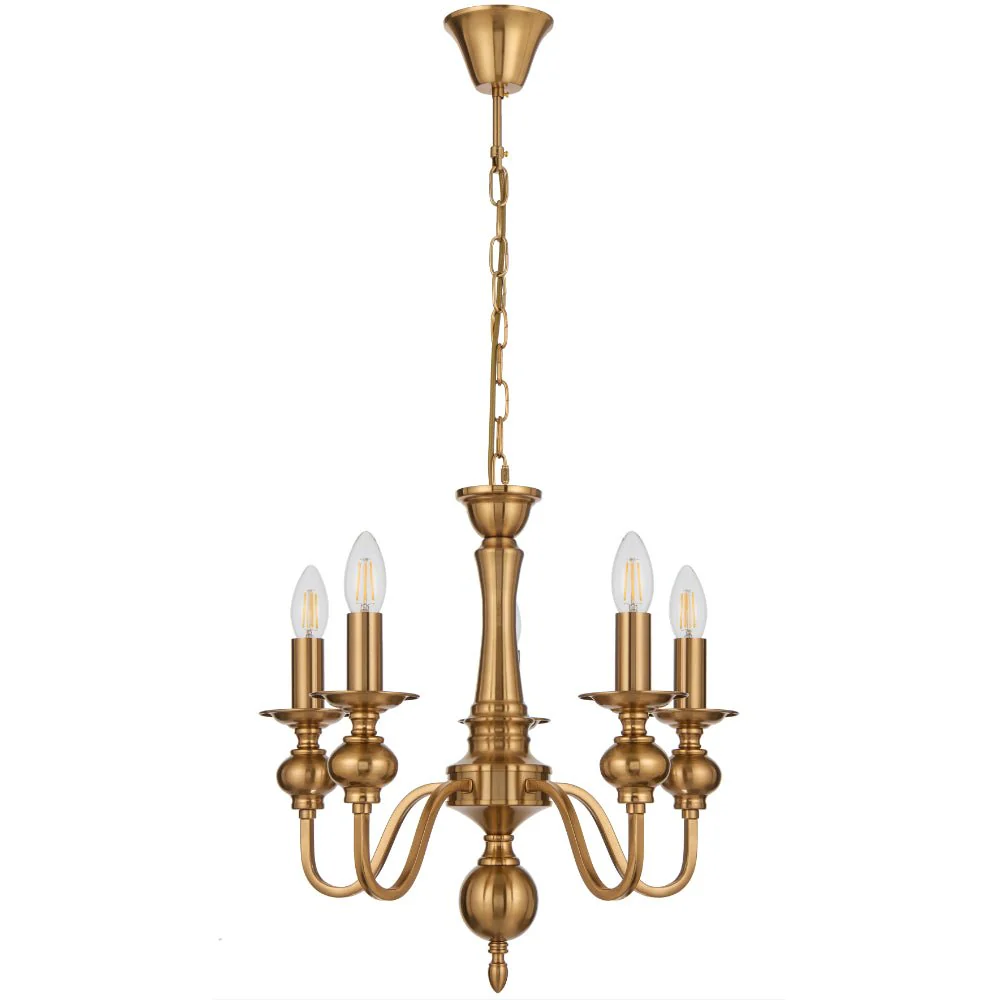 Telbix Siedel 5 Light Pendant Copper SIEDEL PE05-CP - Image 2