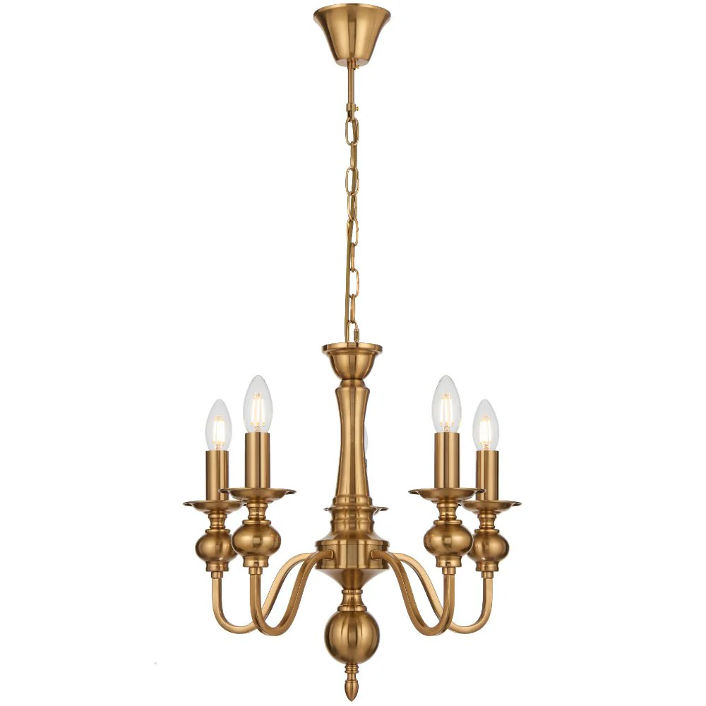 Telbix Siedel 5 Light Pendant Copper SIEDEL PE05-CP - Image 3