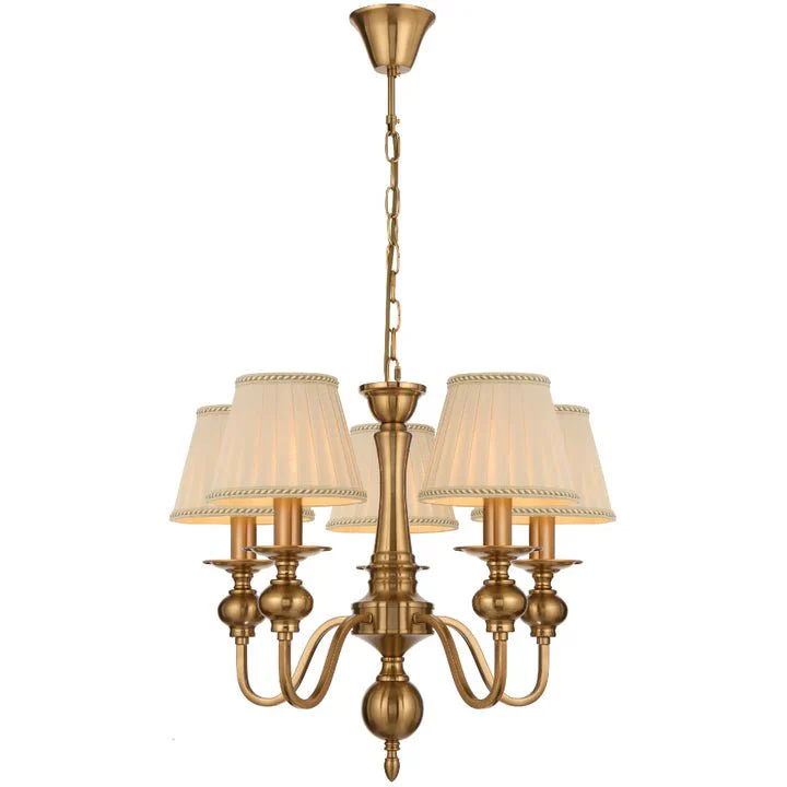 Telbix Siedel 5 Light Pendant With Shades Copper SIEDEL PE05SH-CP