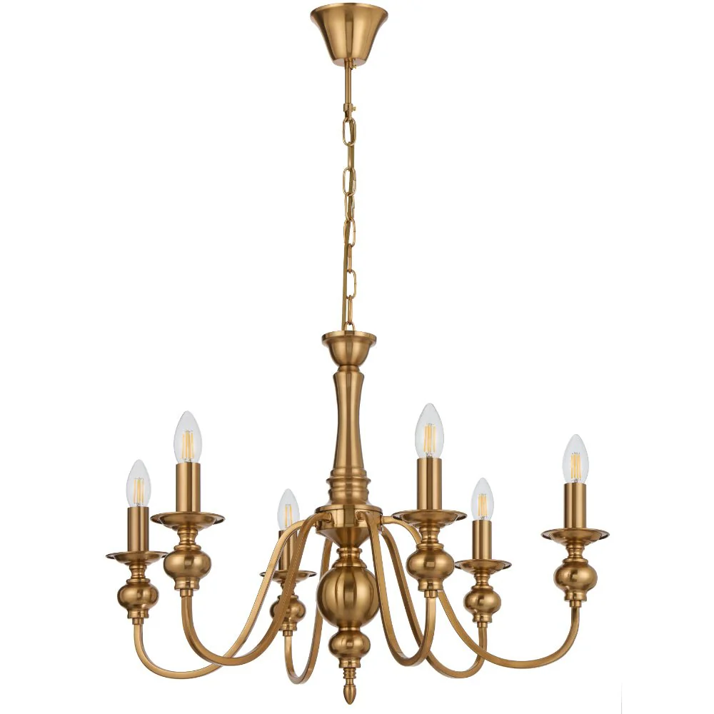 Telbix Siedel 6 Light Pendant Copper SIEDEL PE06-CP - Image 2