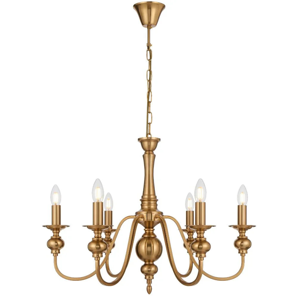 Telbix Siedel 6 Light Pendant Copper SIEDEL PE06-CP - Image 3