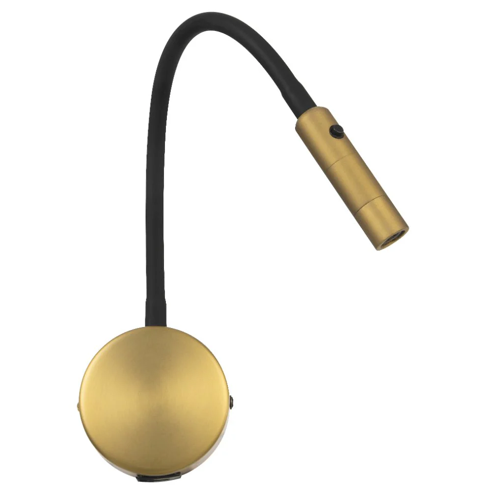 Telbix Solio LED Interior Wall Light with Flexible Arm and Head in Black, Nickel, White & Antique Brass - Image 14