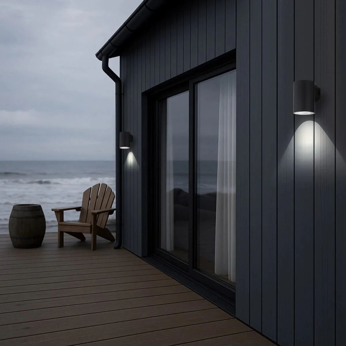 Telbix Stina 1 Light Exterior 9W LED Wall Light in Black or White - Image 9