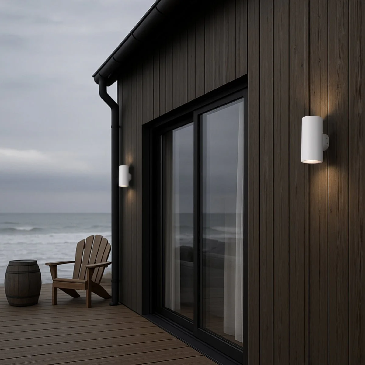 Telbix Stina 2 Light Exterior Wall Light in Black or White - Image 8