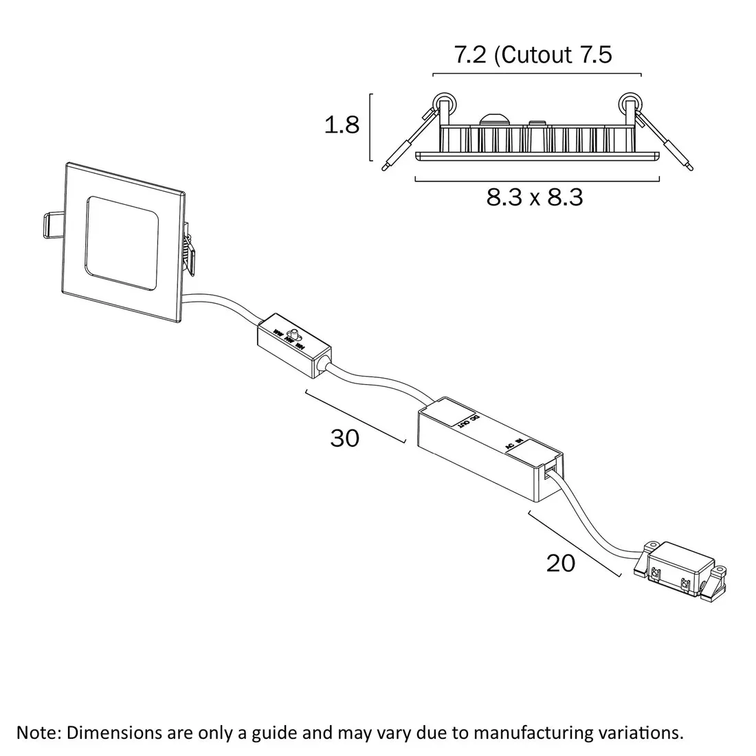 Telbix Stow Square Stair Light 3CCT - Image 6