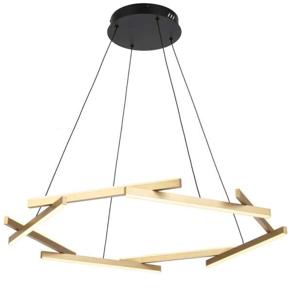 Telbix Tarson 1 Tier LED Pendant Black-Gold TARSON PE1T-BKGD