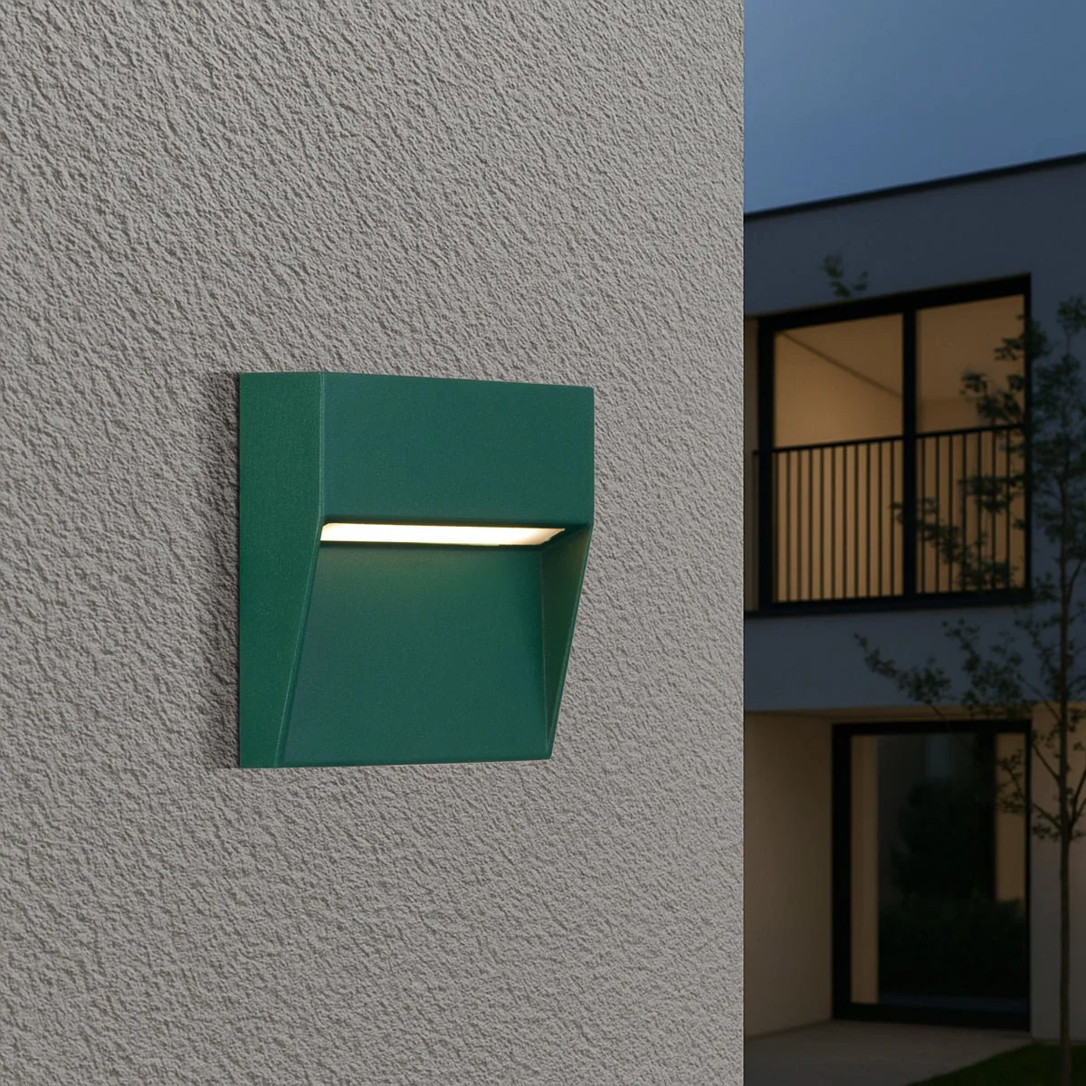 Telbix Terin Square or Round LED Step Wall Light in Black, Verde Green and White - Image 14