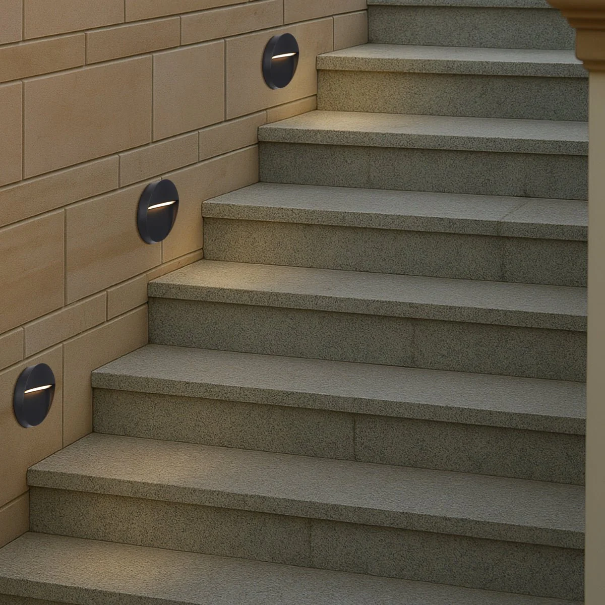 Telbix Terin Square or Round LED Step Wall Light in Black, Verde Green and White - Image 18