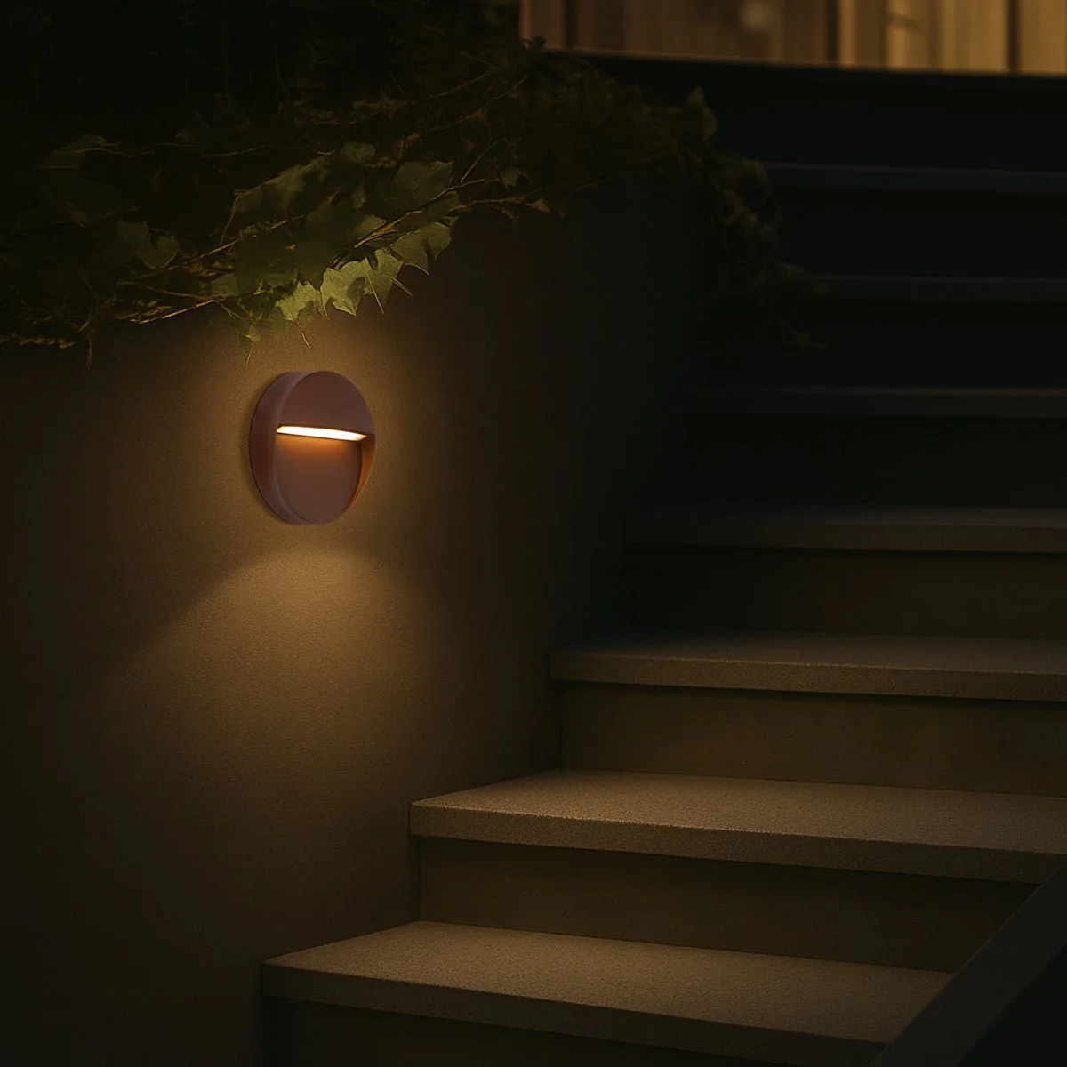 Telbix Terin Square or Round LED Step Wall Light in Black, Verde Green and White - Image 22