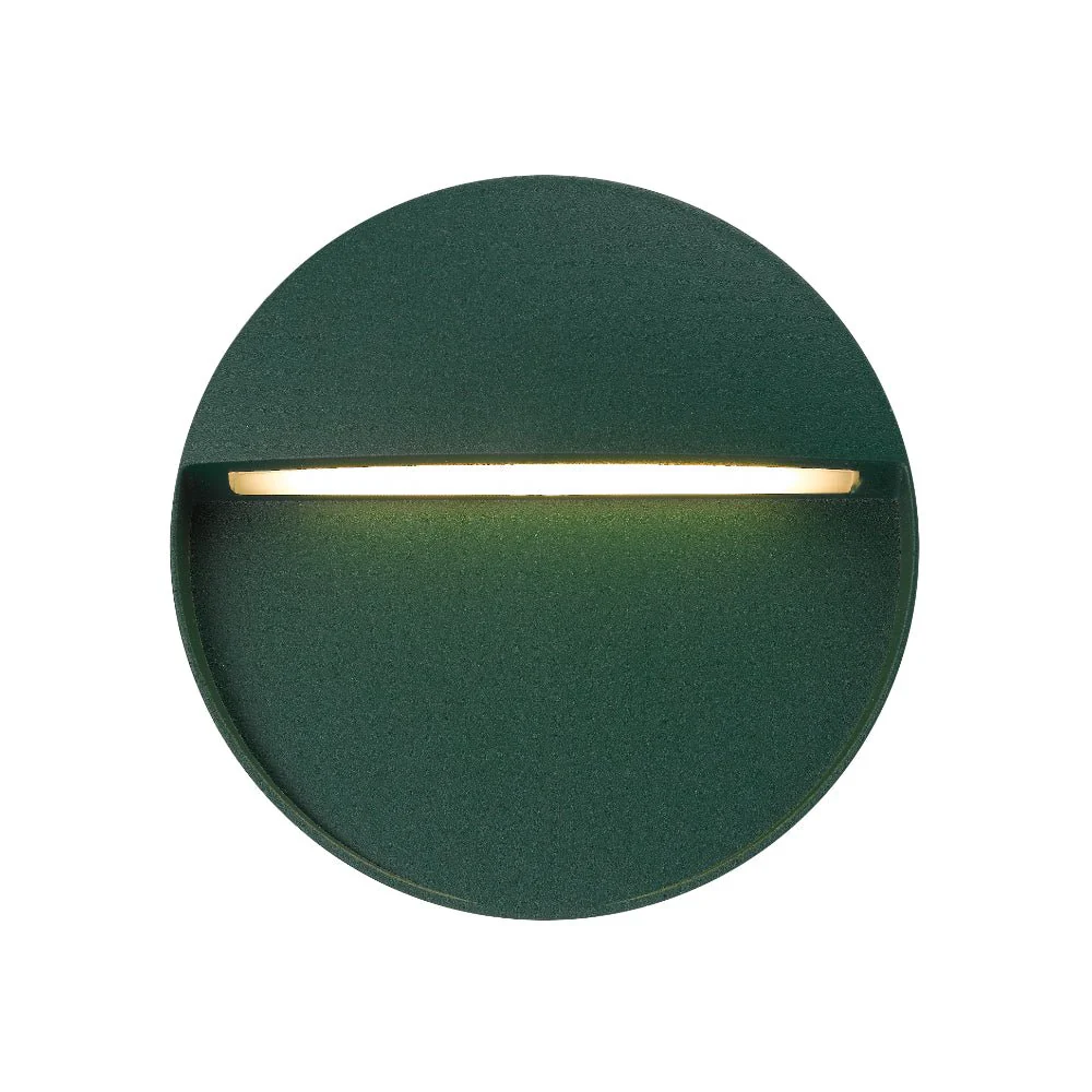 Telbix Terin Square or Round LED Step Wall Light in Black, Verde Green and White - Image 24