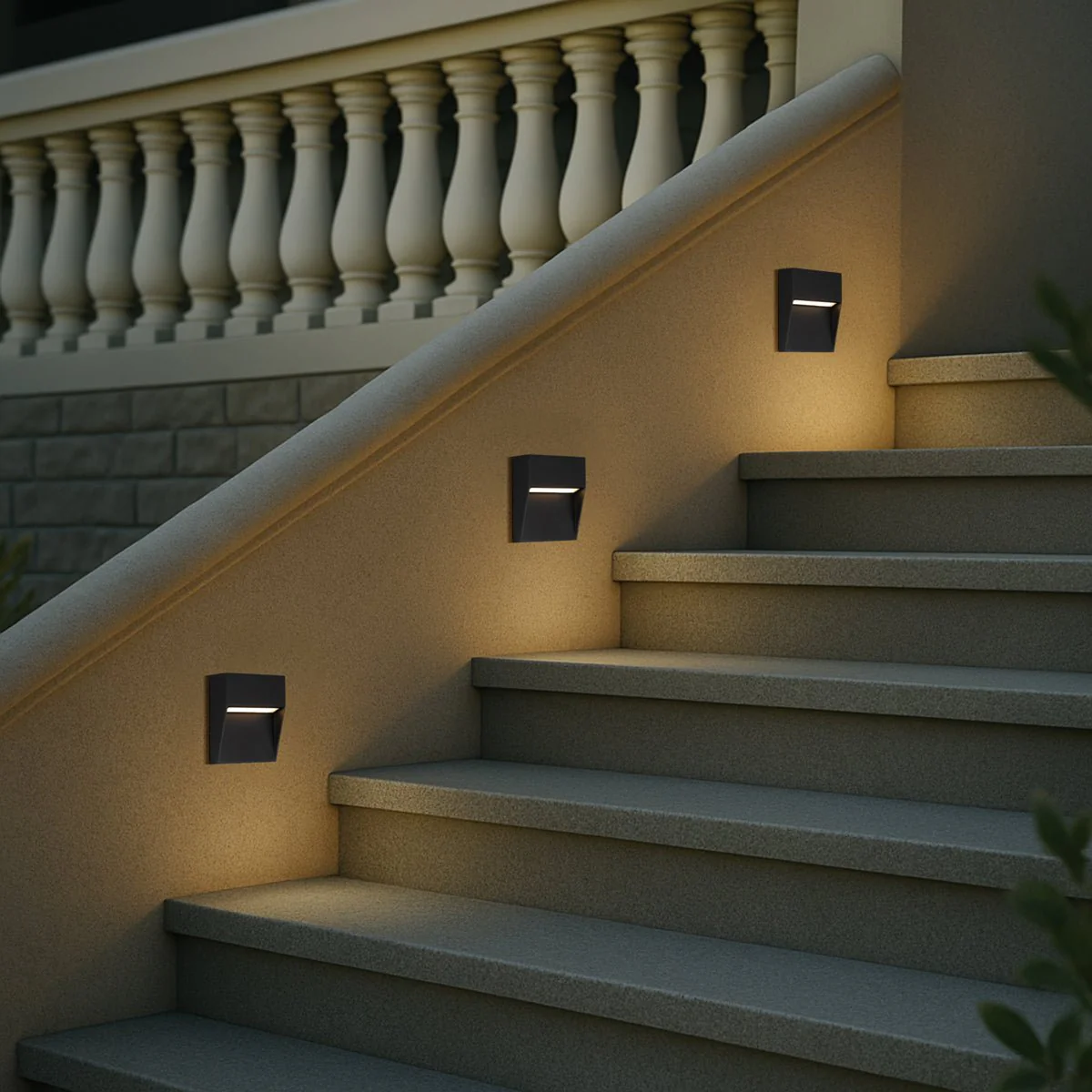 Telbix Terin Square or Round LED Step Wall Light in Black, Verde Green and White - Image 7