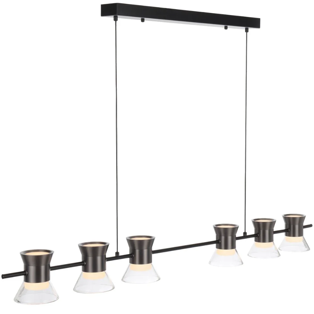 Telbix Tipico 6 Light LED Pendant Gun Metal TIPICO PE6-GM - Image 2