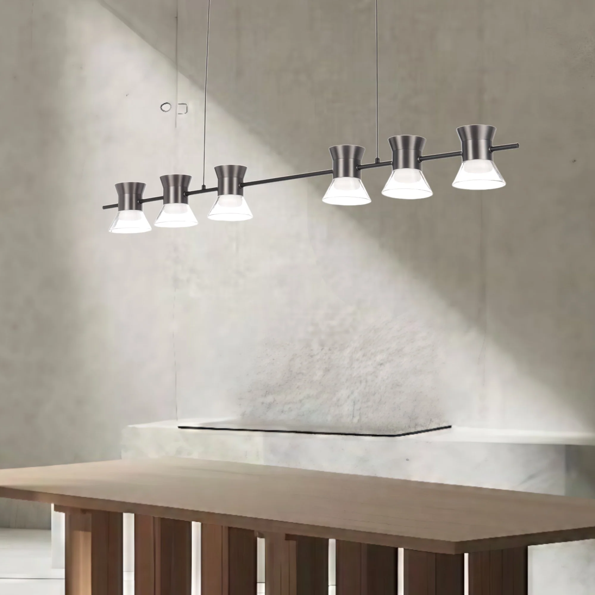 Telbix Tipico 6 Light LED Pendant Gun Metal TIPICO PE6-GM - Image 4