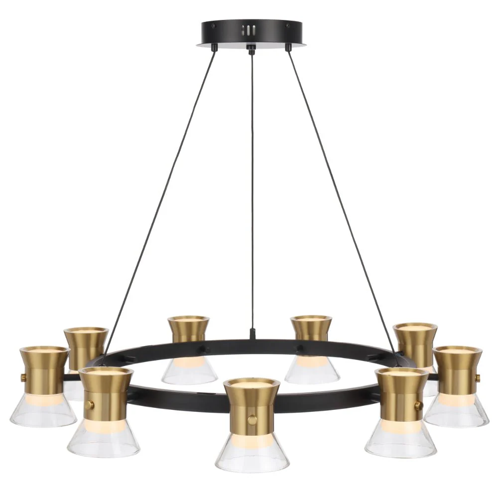Telbix Tipico 9 Light LED Pendant Gold TIPICO PE9-GD