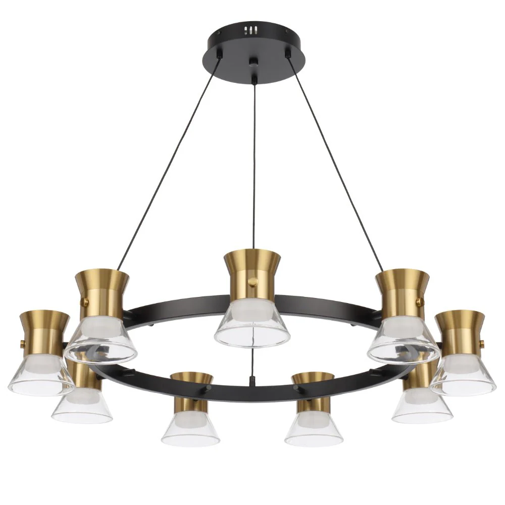 Telbix Tipico 9 Light LED Pendant Gold TIPICO PE9-GD - Image 2