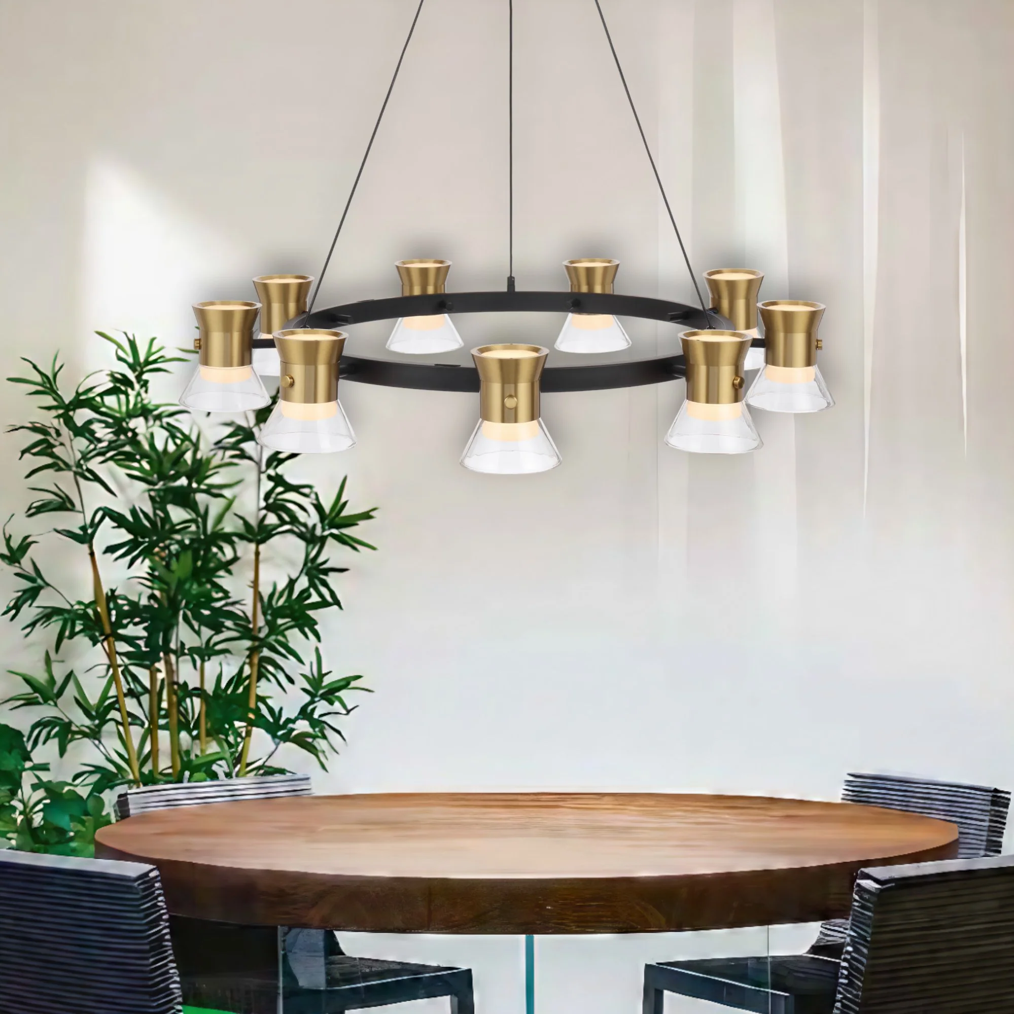 Telbix Tipico 9 Light LED Pendant Gold TIPICO PE9-GD - Image 3