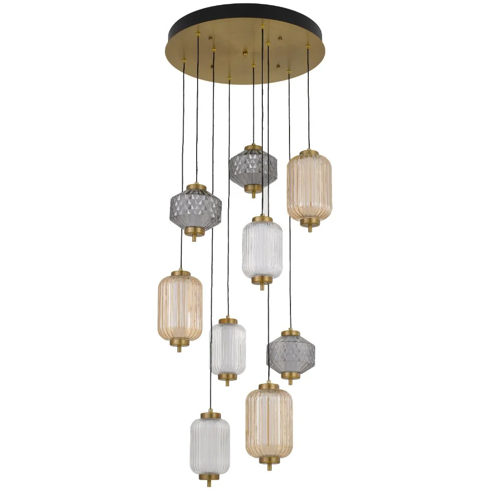 Telbix Torso 9 Light LED Pendant Brass TORSO PE9-BRS - Image 3
