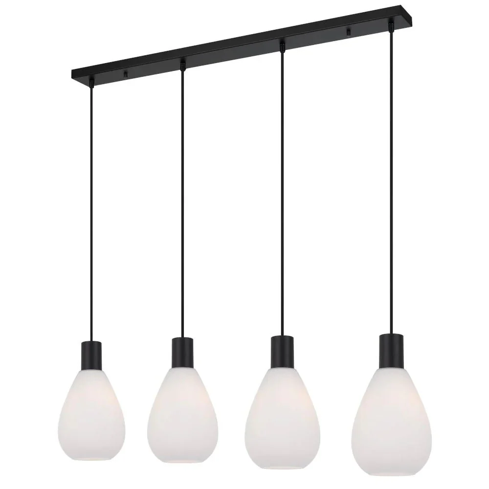 Telbix Tresor 4 Lights Pendant - Black Opal Matt