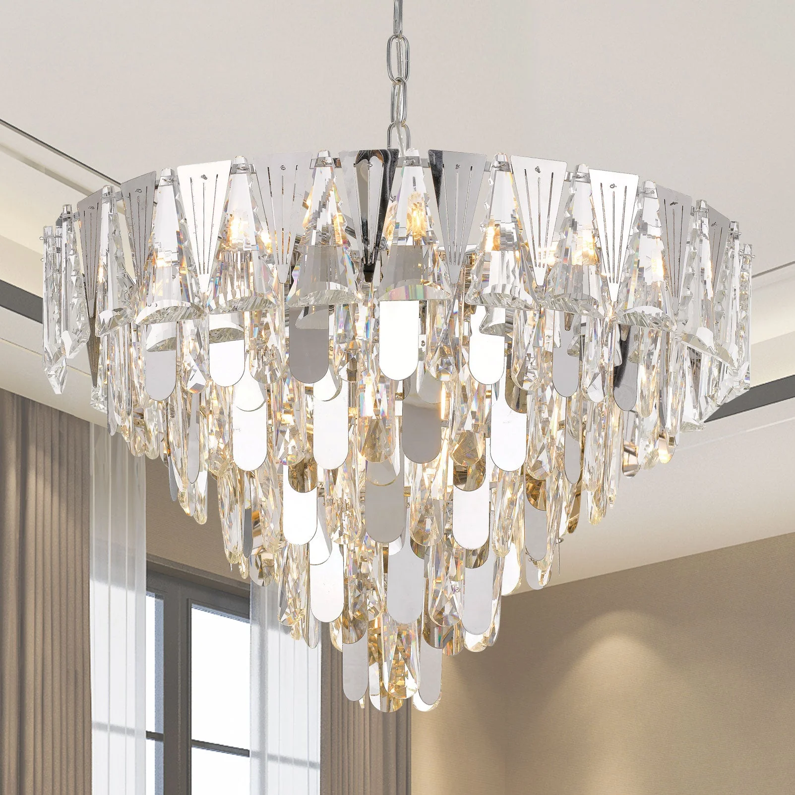 Telbix Valerie 60cm Pendant Chrome/Gold - Image 2