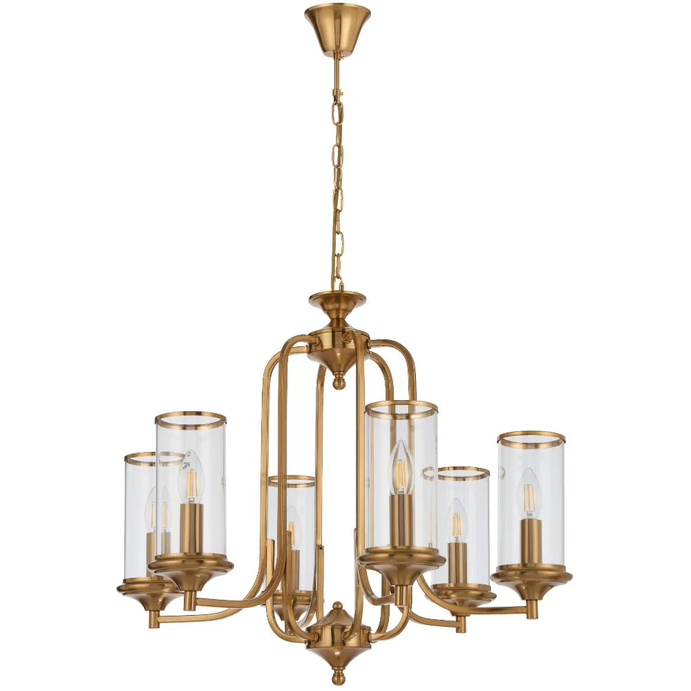 Telbix Velden 6 Light Pendant Copper VELDEN PE06-CP