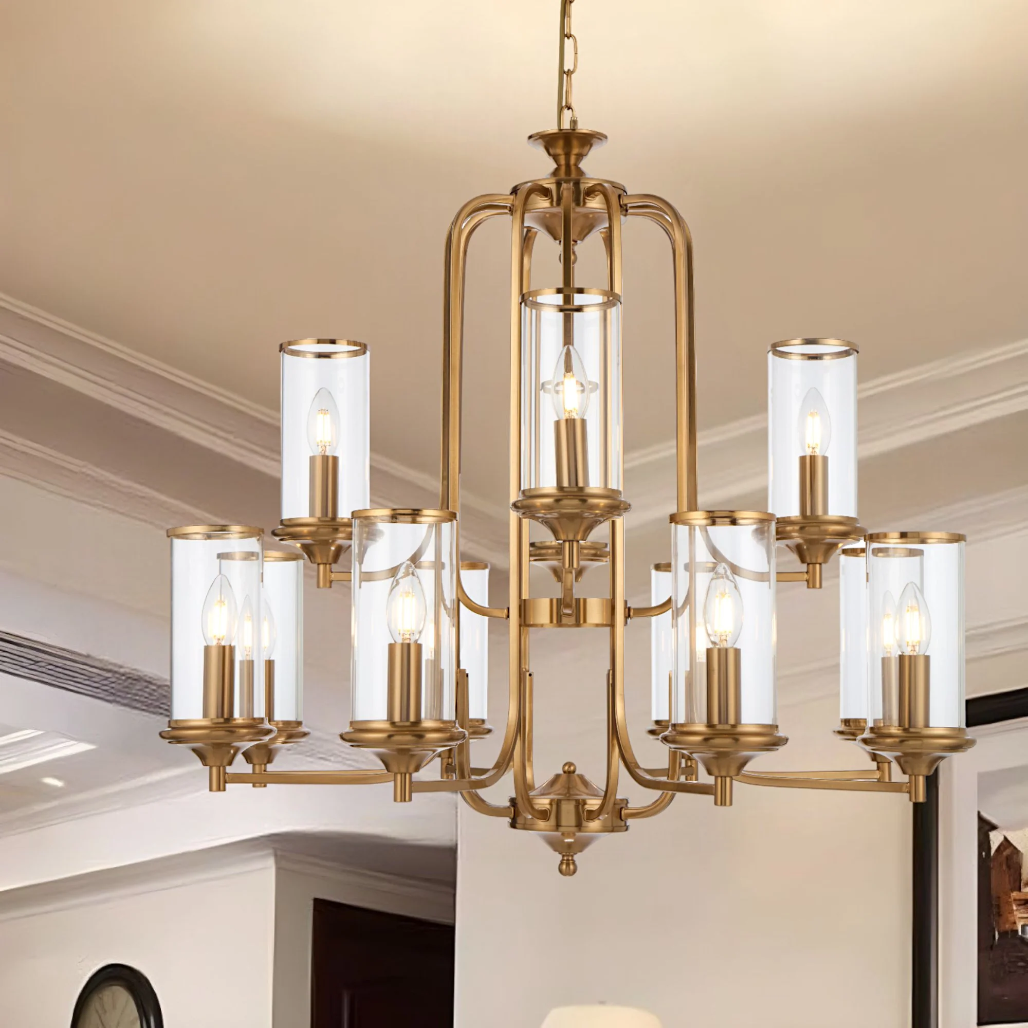 Telbix Velden 8+4 Light Pendant Copper VELDEN PE12-CP - Image 2