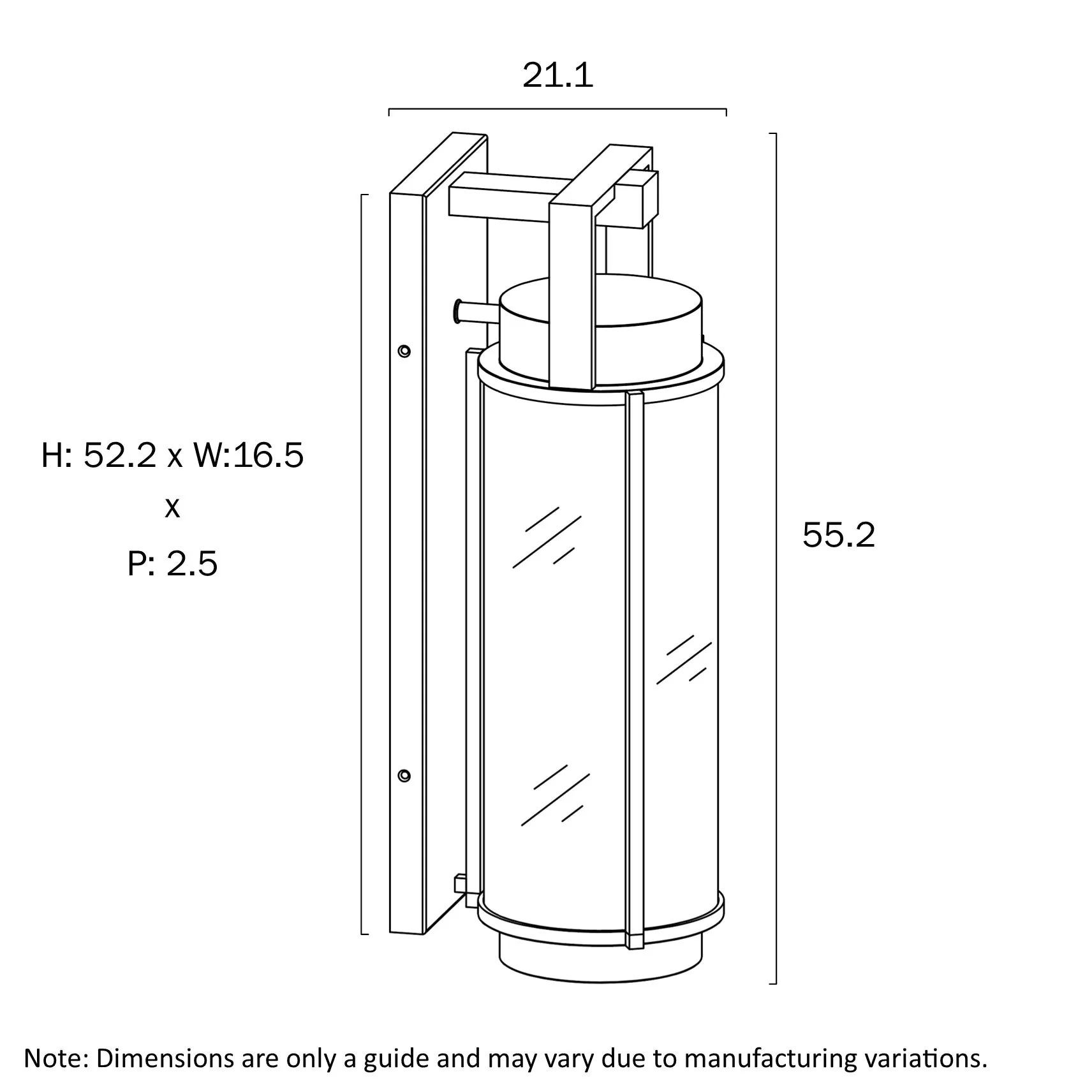 Telbix Vexor 55 Exterior Wall Light - Image 3