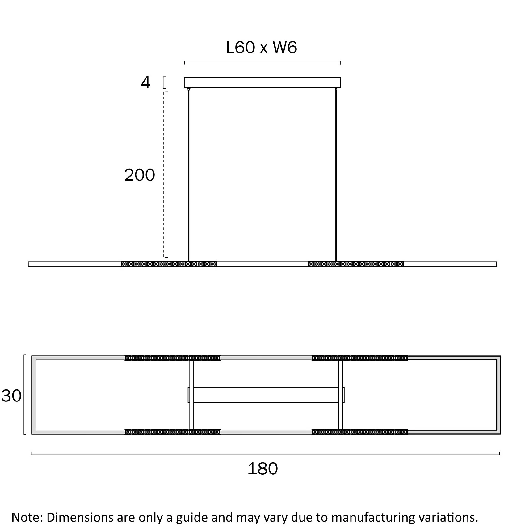 Telbix Zafra Rectangle Pendant - Image 2