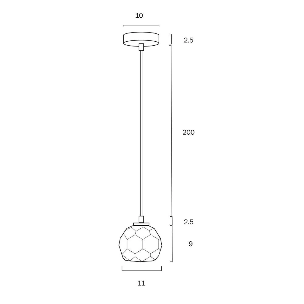 ZAHA - 3W Replaceable G9 LED 1 Light Pendant - 3000K - Image 4
