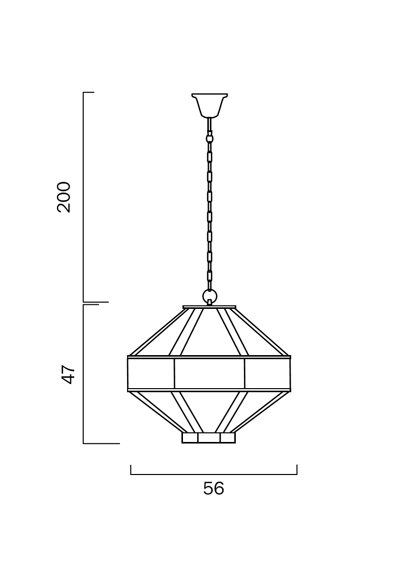 Telbix Zofio 5LT Pendant- Oil Bronze - Image 3