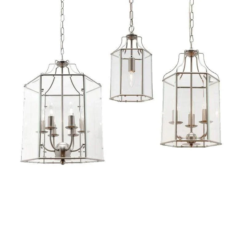 Timeless Glass Pendant Light in Satin Chrome (1/3/6 Light) - Image 3