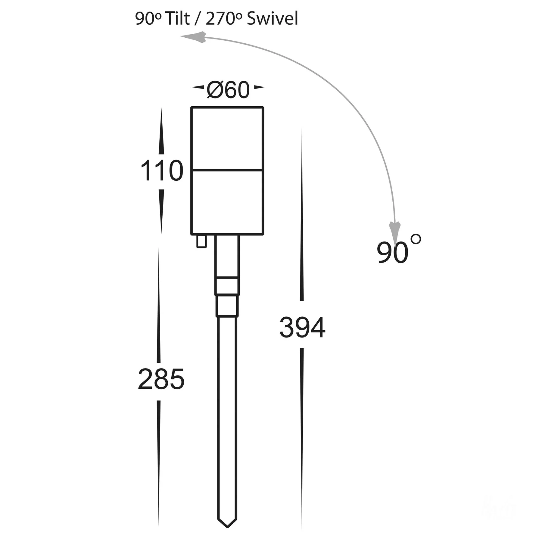 Tivah LED Garden Spike Light CCT Black 316 Stainless Steel Havit Lighting - HV1427T-SSBLK - Image 3