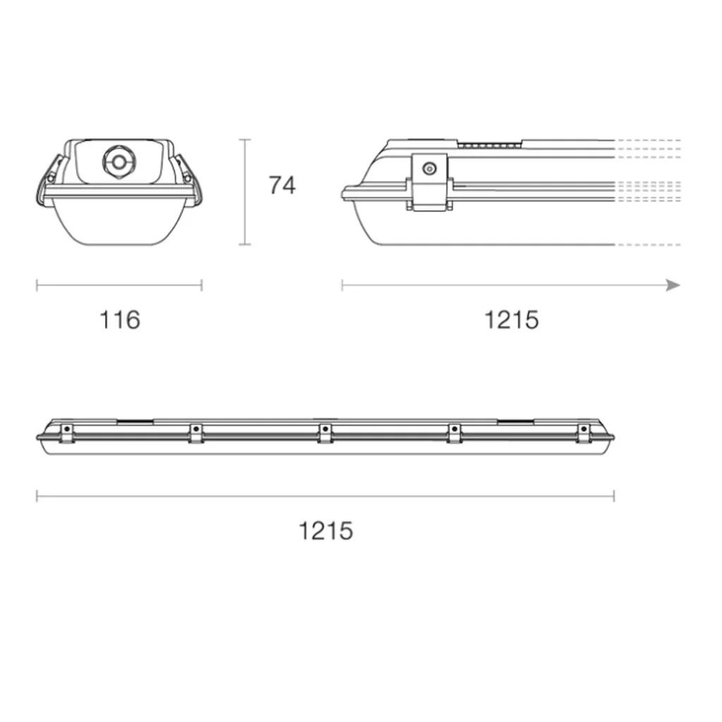 Triled Batten Light in 1215mm x 116mm - Image 2