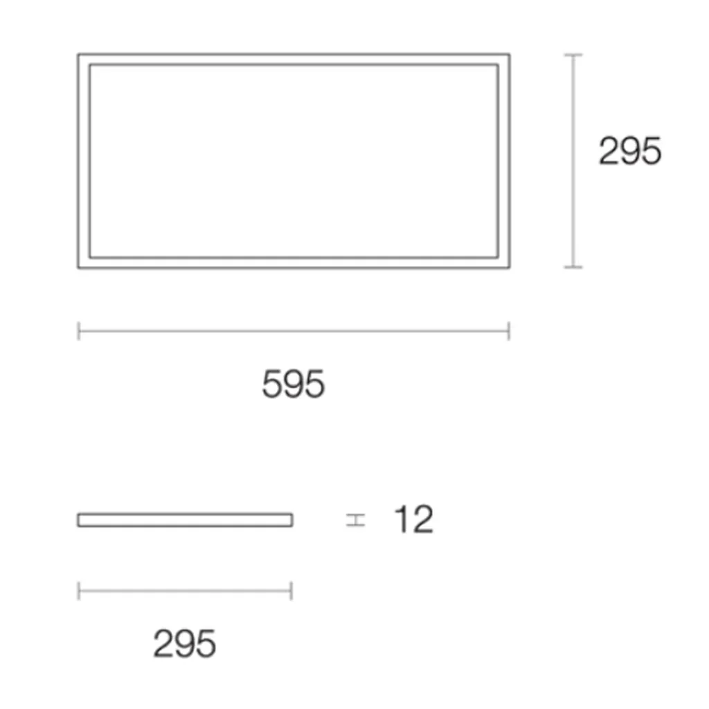 Triled Panel Light in White 595mm x 295mm - Image 2